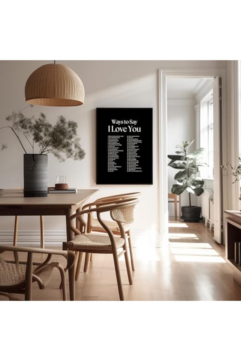 Poster Master Ways To Say I Love You Poster - Motivational Print - Valentine's Day Art - Positive Quote Art - Love Art - Black Typography Art - Romantic Living Room Decor - 8x10 UNFRAMED Wall Art - Image 5