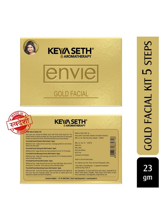 Keya Seth Aromatherapy Keya Seth Aromatherapy, Envie Gold Facial Kit- White & Bright, Instant Radiance Shine & Youthful Glow For Women All Skin Types  - Image 2