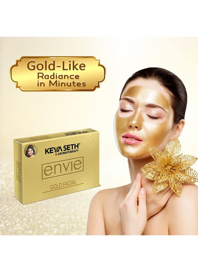 Keya Seth Aromatherapy Keya Seth Aromatherapy, Envie Gold Facial Kit- White & Bright, Instant Radiance Shine & Youthful Glow For Women All Skin Types  - Image 5