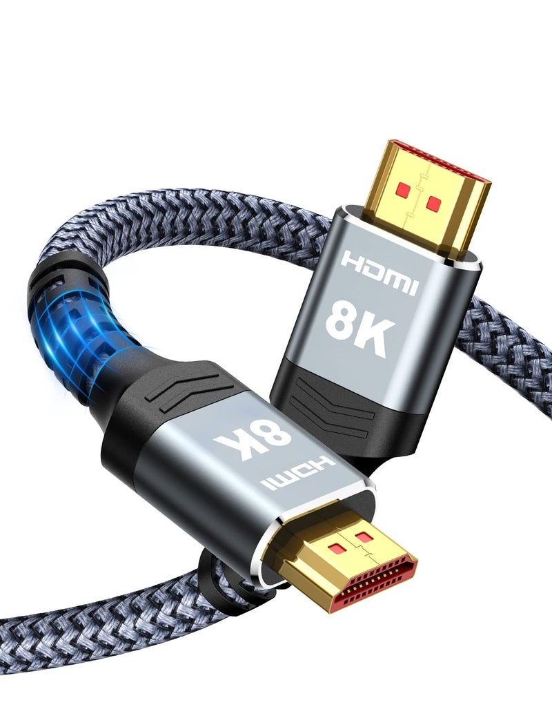 Highwings 8K@60 Long HDMI Cable 15FT, 48Gbps 2.1 High Speed Gaming HDMI Cord 4K120 144Hz RTX 3090 eARC HDCP 2.2&2.3 Compatible for PS5, SoundBar, AVR, UHD TV - Image 1