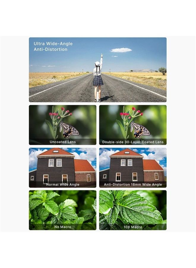 UURIG ULANZI Creative ZV-1 Wide Angle/Macro Additional Lens 52mm Diameter Compatible with Sony ZV-1 Camera, 2 in 1 Extra Lens Attachment with Strong Adhesive-Back Adapter Ring Mount, WL-1