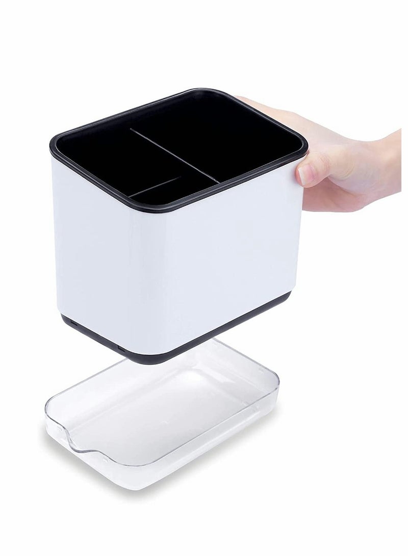 Multifunctional Sink Caddy with Drain Tray for Kitchen Sponge and Brush Organizer Plastic Storage Solution for Clean Kitchen  - Image 2