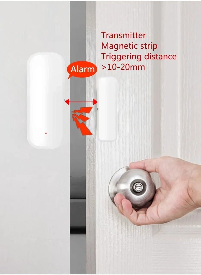 Smart Door And Window Sensor, Solar Powered Smart Wifi Door Window Sensor Alarm, Wireless Door Window Magnetic Entry Detector Sensor, App Control Contact Sensor For Home Security