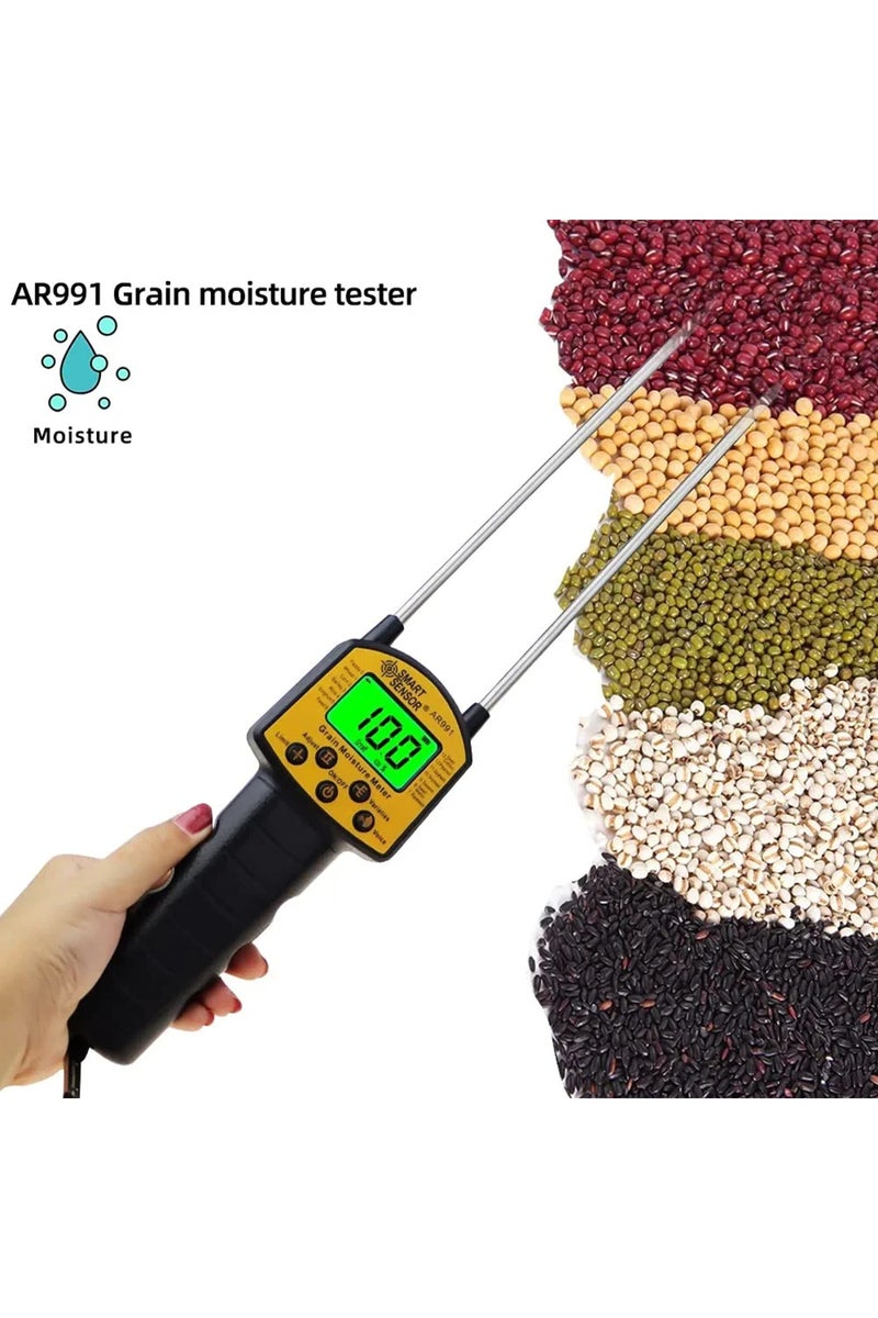 إيروريكس مقياس رطوبة الحبوب الرقمي AR991، يُستخدم لقياس رطوبة حبوب الذرة والقمح والأرز والفاصوليا والفول السوداني... - Image 2