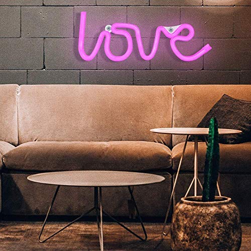 Perfect Pricee Love LED Neon Signs for Wall Decor, ,Night Lights Lamps Wall Art Decor, Wedding Party Decoration,Table Lights,Decorative for Home Party Living Room (Pink) - Image 4