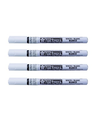 Sakura Pen-Touch Paint Marker 0.7 Mm  Permanent Ink Extra Fine Point White Color  Pack Of 4 - pzsku/Z5E6C653E4D7E9EDFAC6DZ/45/_/1720034995/fde3e75f-0d87-4c26-9648-8061c8b84520