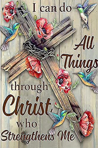 Clendo Christ Diamond Painting Kits for Adults, 5D DIY Full Drill Diamond Dots Paintings with Diamonds Gem Art and Crafts for Adults Home Wall Decor, Crucifix 12x16in - Image 1