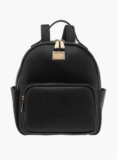 Flora Bella By Shoexpress Women Monogram Print Backpack with Adjustable Straps and Zip Closure - 23x12x26 cm  - Image 1