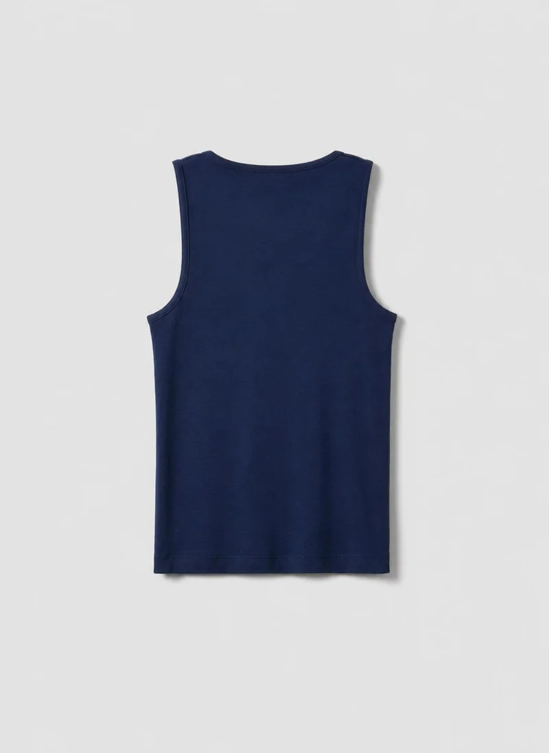 Ovs  OVS Blue Pure Cotton Vest Top for Women | Best Price UAE