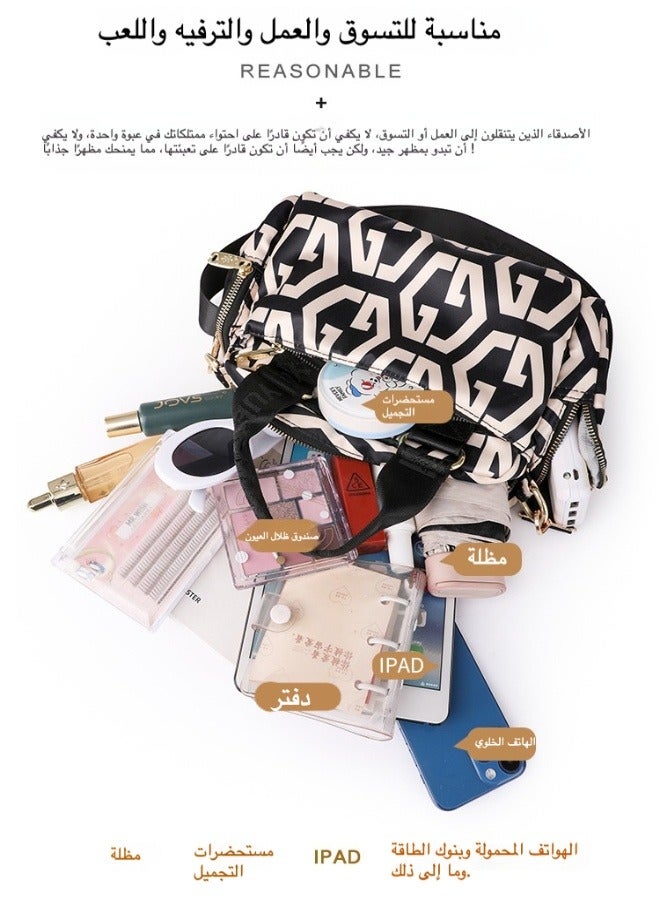 Mini Crossbody Bag for Women, Stylish Oxford Cloth Printed Shoulder Handbag - Fashionable Lightweight Purse for Everyday Use  - Image 5