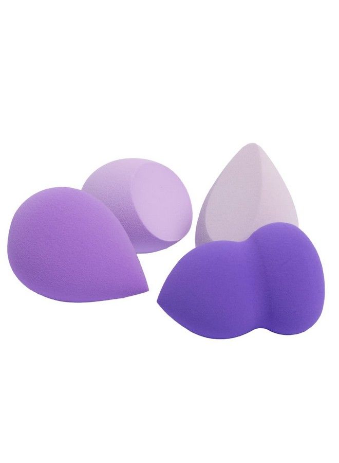 GUBB Beauty Blender For Face Makeup ; Foundation Blending Beauty Sponge Flawless For Liquid Cream Foundation & Powder ; Makeup Sponge (Purple) Set Of 4 - Image 1