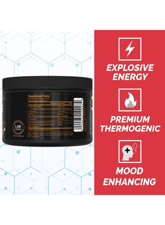 PEScience Alphamine, Raspberry Lemonade, 60 Scoops, Thermogenic Energy Powder with L-Carnitine - Image 2