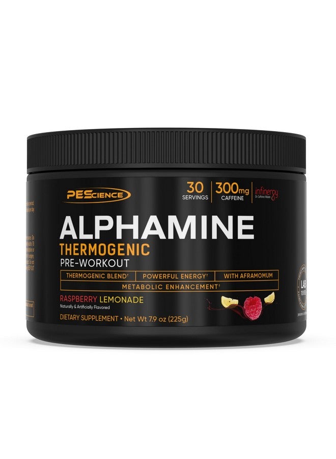 PEScience Alphamine, Raspberry Lemonade, 60 Scoops, Thermogenic Energy Powder with L-Carnitine - Image 1