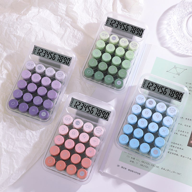 Dopamine Calculator Student Cute Ins Style Small Handheld Office Mechanical Button Computer Manufacturer Batch - Image 1