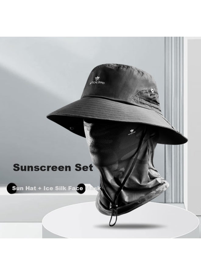 Tactical Bird Wide Brim Summer Outdoor Fisherman Hat Men Hiking Mountaineering Sun Protection Hat Women Thin Sunshade Fishing - Image 1