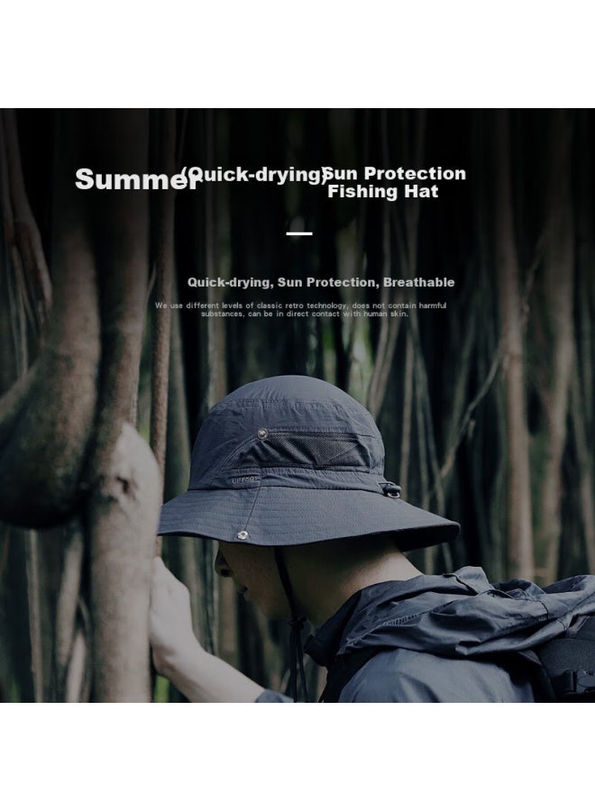 Tactical Bird Wide Brim Summer Outdoor Fisherman Hat Men Hiking Mountaineering Sun Protection Hat Women Thin Sunshade Fishing - Image 3