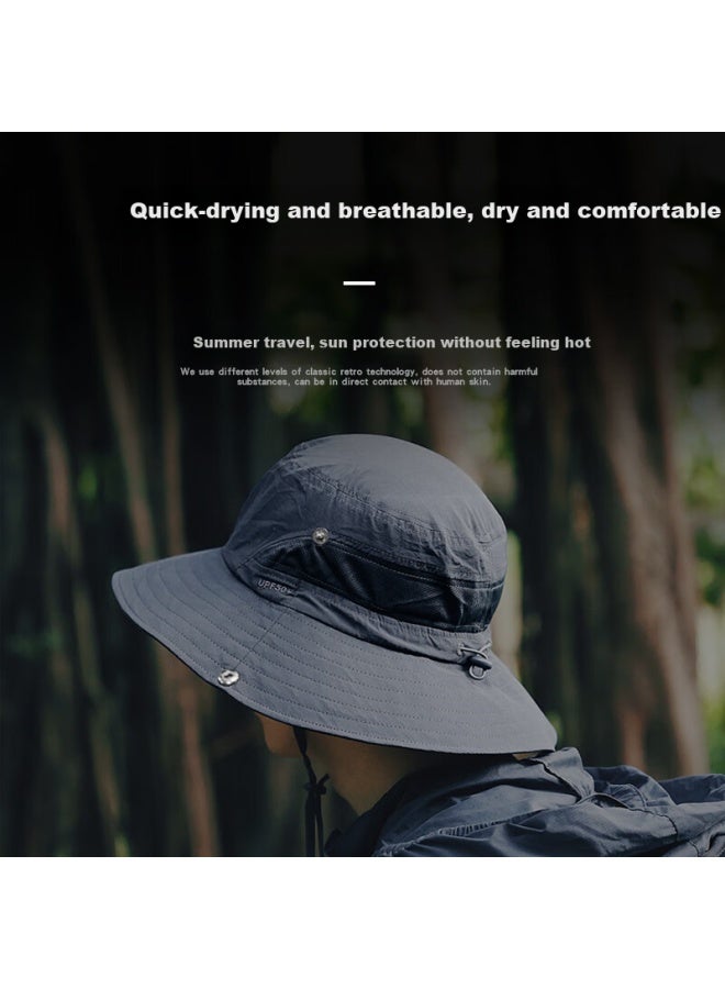 Tactical Bird Wide Brim Summer Outdoor Fisherman Hat Men Hiking Mountaineering Sun Protection Hat Women Thin Sunshade Fishing - Image 4