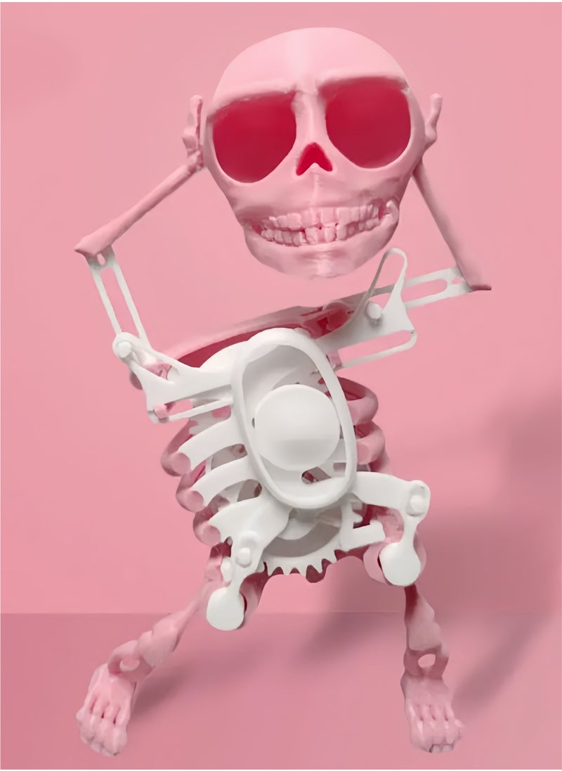 null - Dancing Skeleton Toy, 3D Swinging Wind Up Skeleton Desktop Spring Clockwork Toy for Desk Decoration and Stress Relief - Image 1