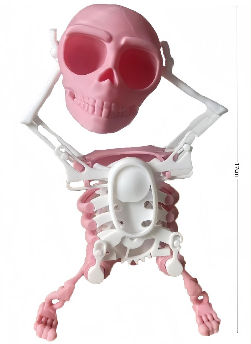 null - Dancing Skeleton Toy, 3D Swinging Wind Up Skeleton Desktop Spring Clockwork Toy for Desk Decoration and Stress Relief - Image 1