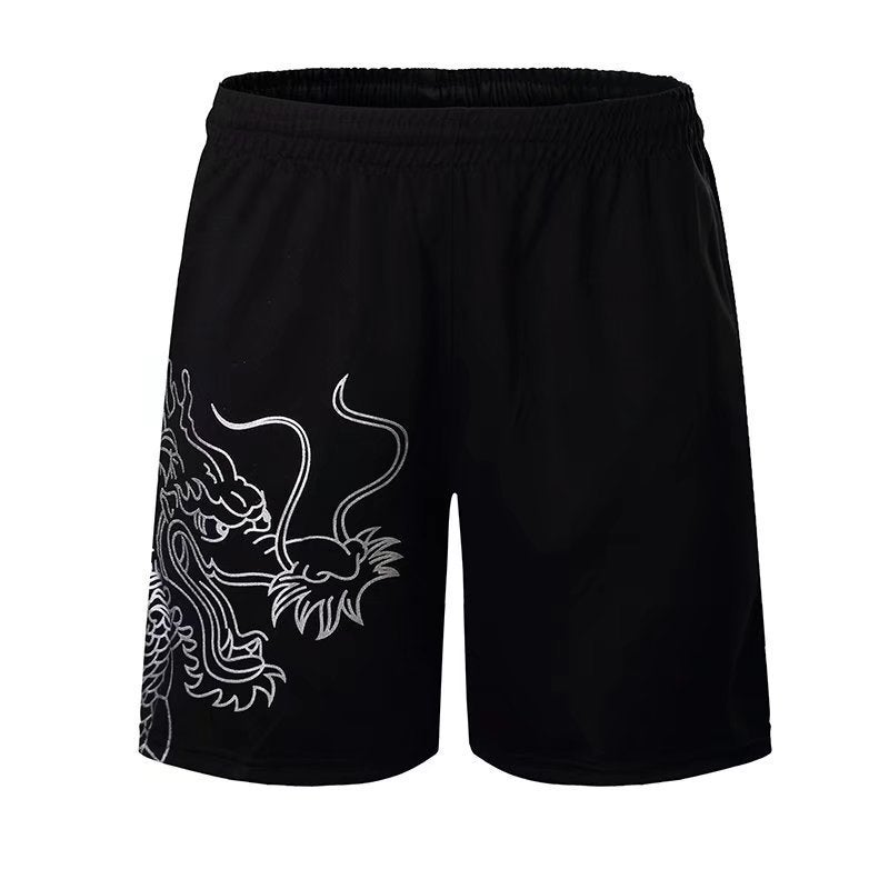 Generic 2021 Table Tennis  Badminton Dragon Teamwear Set Silver-edged shorts