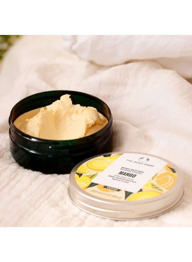 THE BODY SHOP Mango Body Butter – Intensely Nourishing & Hydrating | Perfect for Dry Skin | 96hr Moisture | Notes of Ripe, Juicy Mango | Mango Seed Oil, Shea Butter & Brazil Nut Oil, 200 ml - Image 4