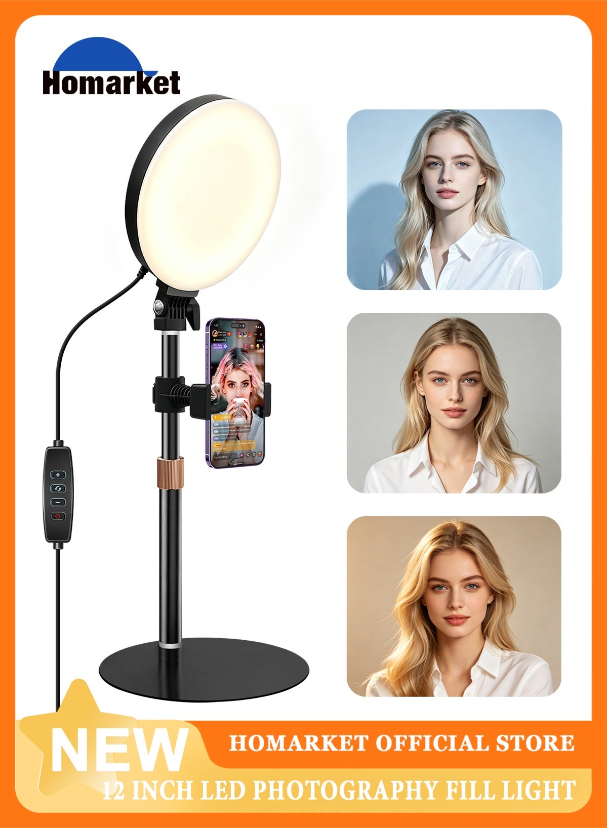 HomarKet HomarKet Zoom Lighting For Computer Adjustable Desk Lighting 6.3 inch Z5E6CC64F3B7CDE0C7CFFZ