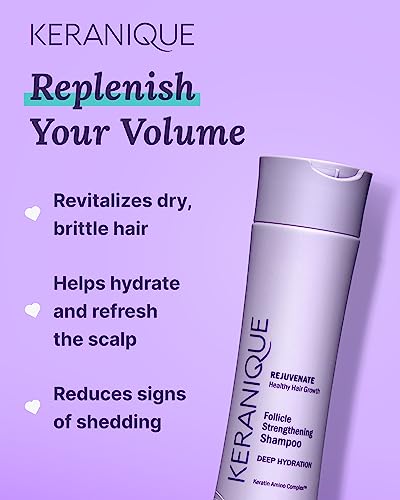 Keranique Deep Hydration Scalp Stimulating Shampoo for Thinning Hair, 8 Fl Oz - Image 4