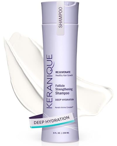 Keranique Deep Hydration Scalp Stimulating Shampoo for Thinning Hair, 8 Fl Oz - Image 1