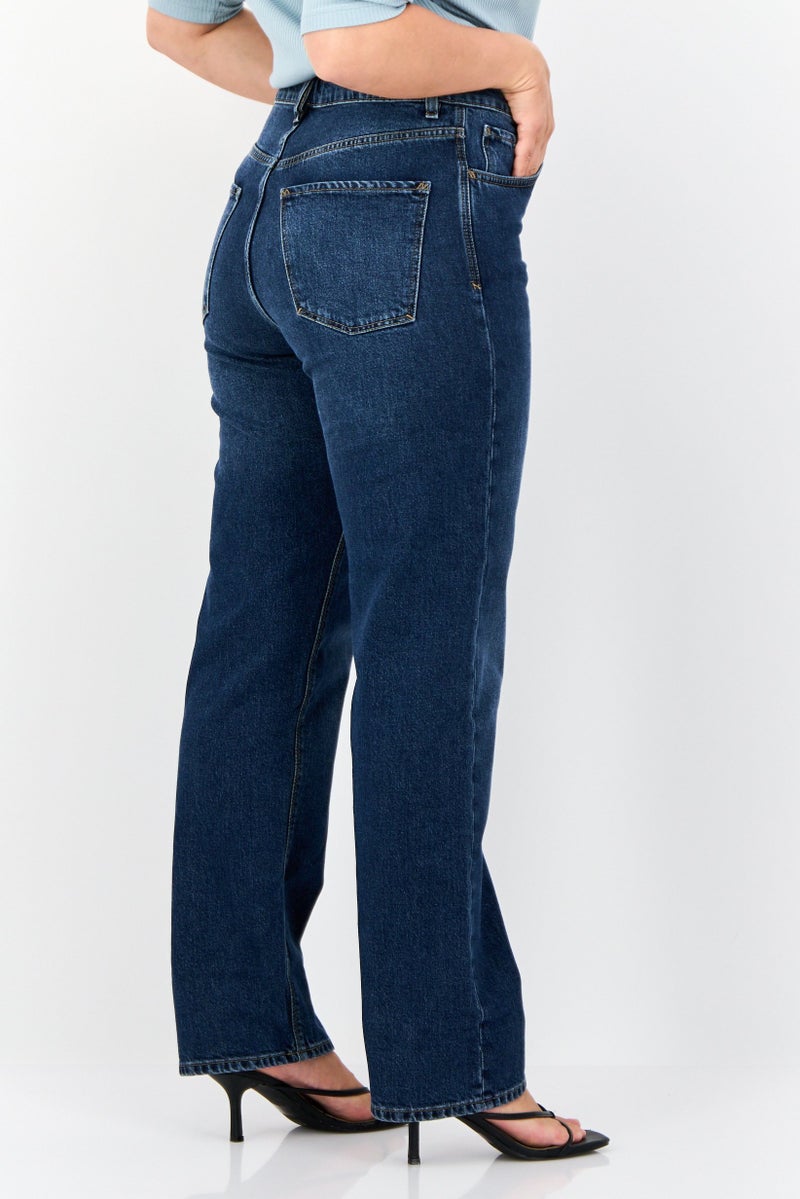 ESPRIT جينز نسائي بخصر واسع مغسول وقابل للتمدد، أزرق - Image 2
