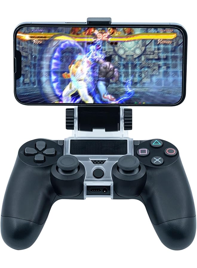 Mcbazel Ps4 Controller Clip Ps4 Smart Phone Holder Phone Clamp Mount Stand Clip For Ps4/ Ps4 Slim/ Ps4 Pro Controller Black - Image 1