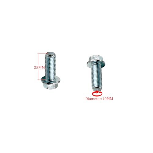YD-PS001 M10 Bolt Hex Flange Head 20 25 30 35 40 45 50 55 60 65 75 80 100 x 1.25 Pitch, Class 8.8 Zinc (M10-1.25X25) - Image 2