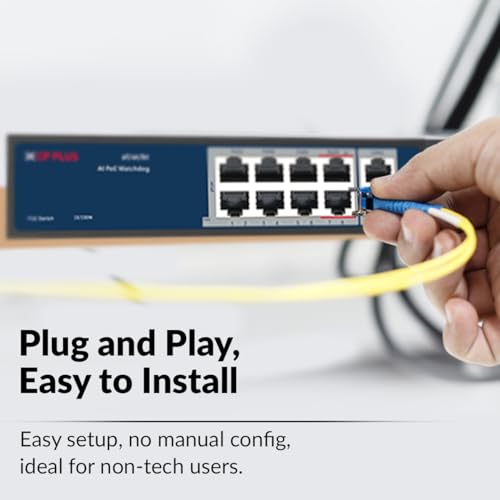 CP PLUS مفتاح CP PLUS 8 منفذ PoE + 2 منفذ Uplink CP-ANW-HPU8H2-N12 مع نقل بيانات عالي ، وظيفة مراقبة PoE الذكية - Image 5