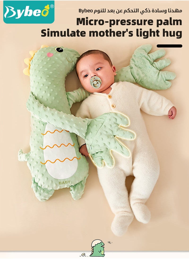 Bybeo Baby Sleep Soothing Doll with Automatic Soothing Palm, Newborn Patting Pillow, Baby Sleep Soother, Baby Sleeping Nursing Pillow with Remote Control, Infant Exhaust Pillow for Startle Prevention,Cute Dinosaurs Shape  - Image 3