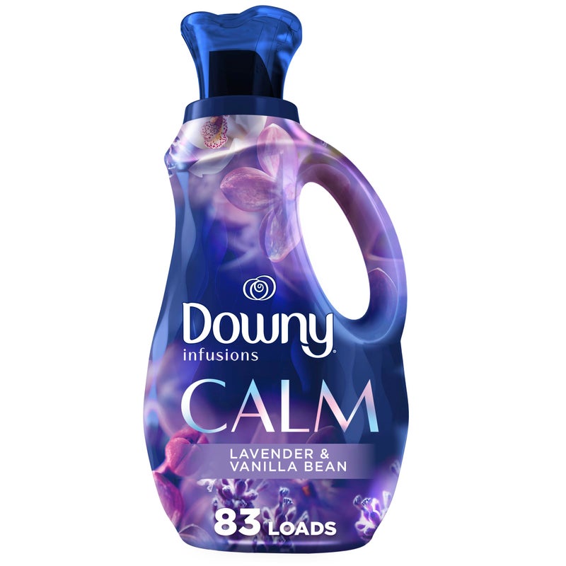 Downy Infusions Laundry Fabric Softener Liquid, Calm, Lavender & Vanilla Bean, 56 Fl Oz - Image 1