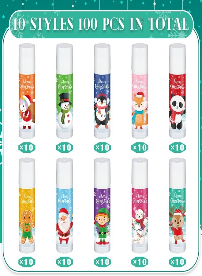 Siifert 100 Pack Christmas Lip Balm Bulk Party Favors, Holiday Stocking Stuffers for Women Men, Small Employee Appreciation Gifts, Winter Moisturizing Lip Care Set for Coworkers Staff Thank You Gifts - Image 4