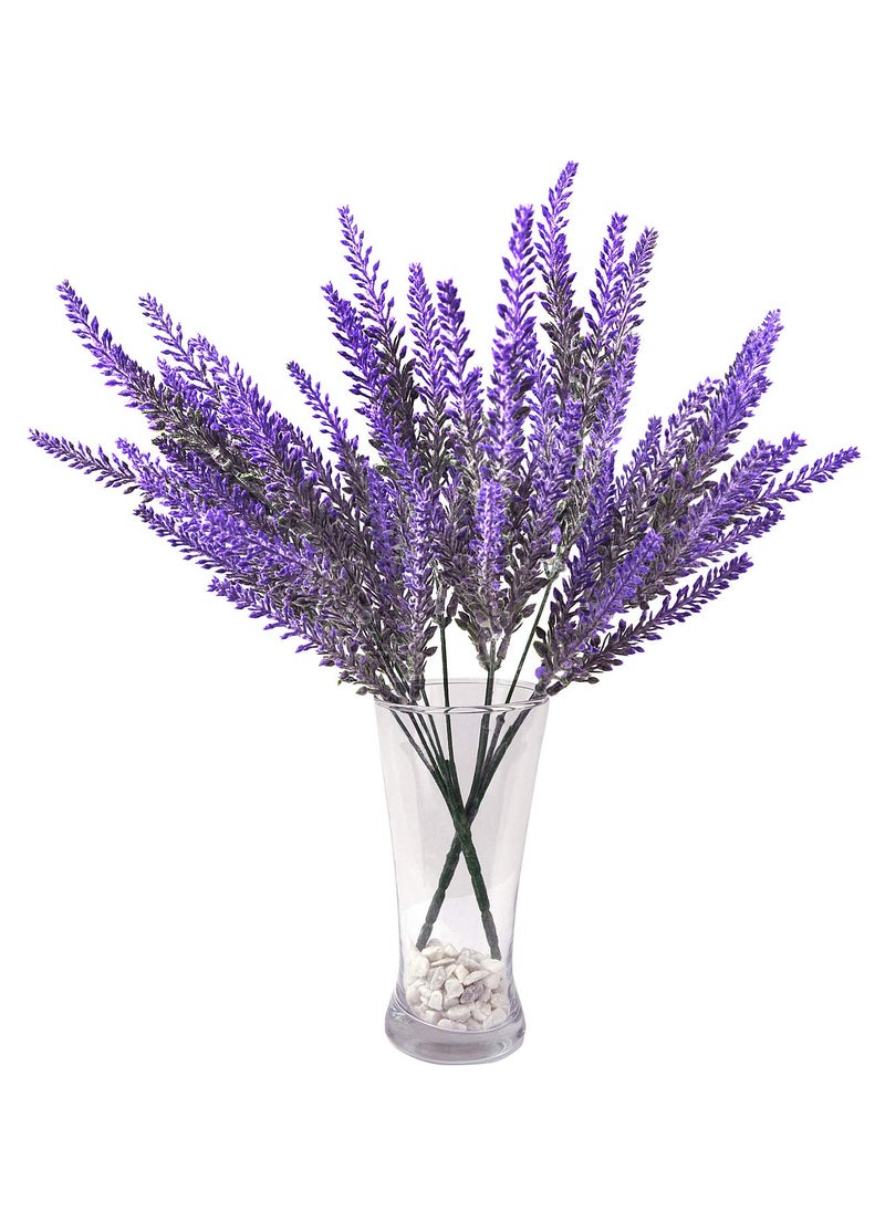 DecoreBugs DecoreBugs Artificial Lavender Plant Blue 2 Pieces Height 28 cm Without Pot Artificial Plants for Home Decor Artificial Flowers for Decoration Home Decor Items for Living Room  - Image 1