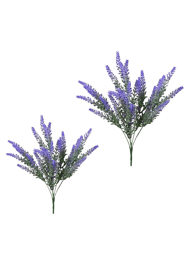 DecoreBugs DecoreBugs Artificial Lavender Plant Blue 2 Pieces Height 28 cm Without Pot Artificial Plants for Home Decor Artificial Flowers for Decoration Home Decor Items for Living Room  - Image 2