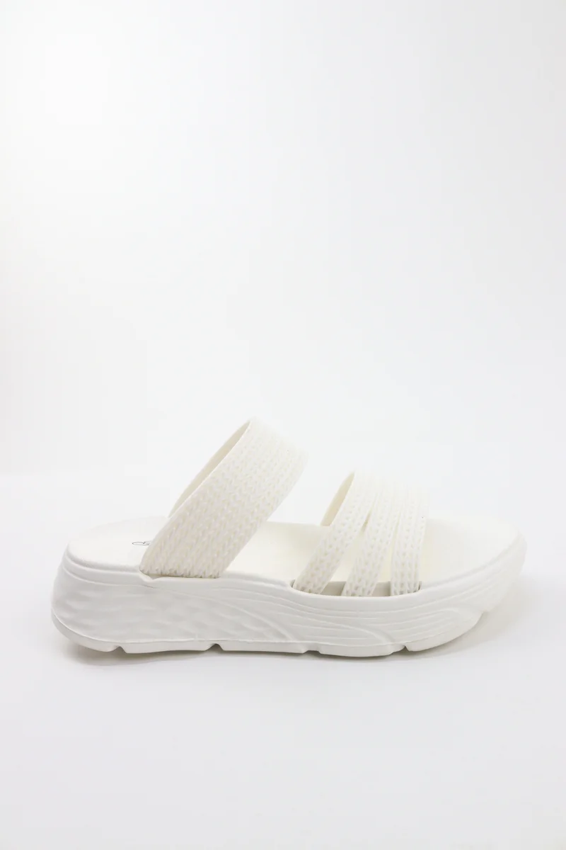 Viny Viny Women’s Lightweight Double Strap Slide Slippers – Soft Comfort Platform Sandals for Daily Wear