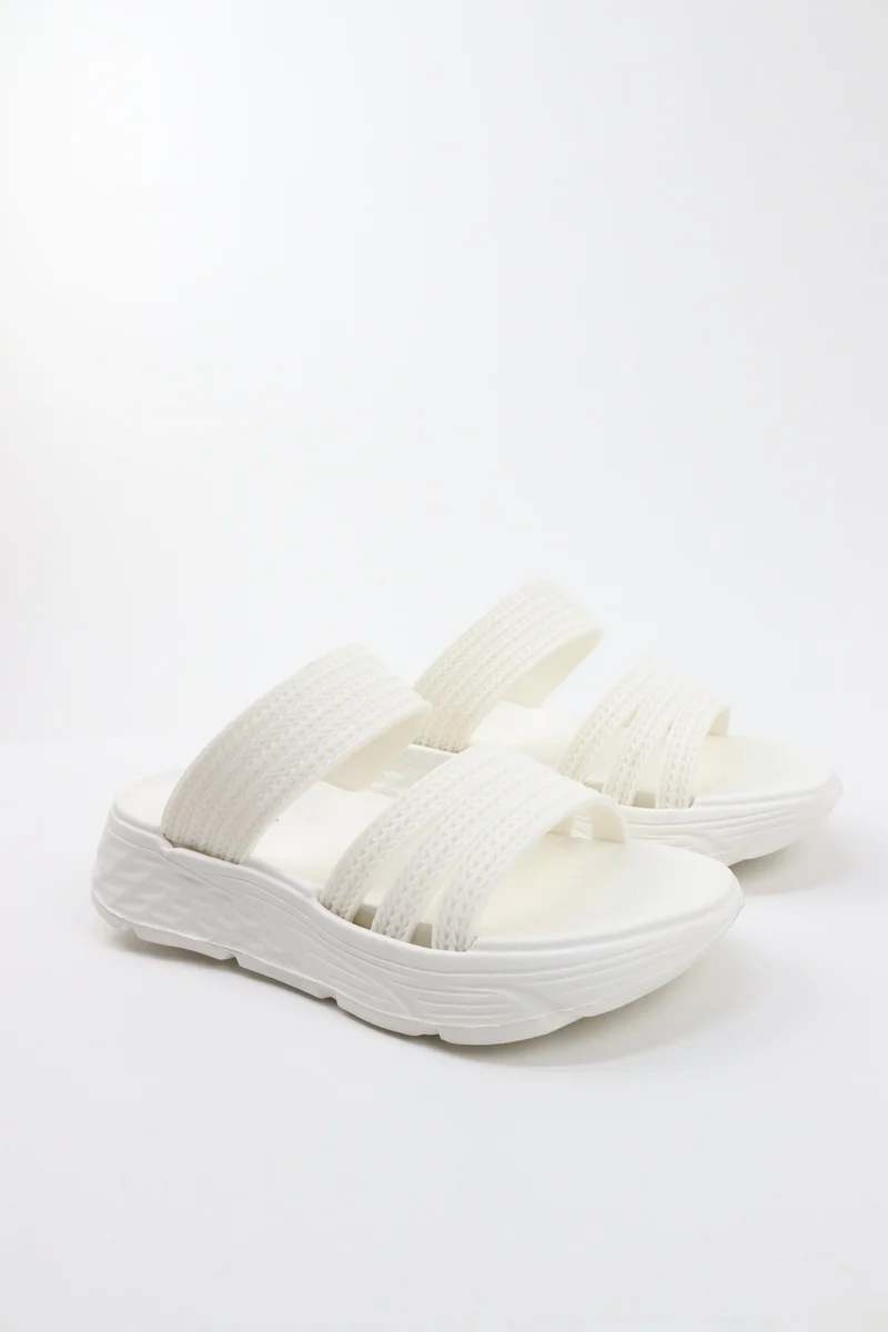 Viny Viny Women’s Lightweight Double Strap Slide Slippers – Soft Comfort Platform Sandals for Daily Wear