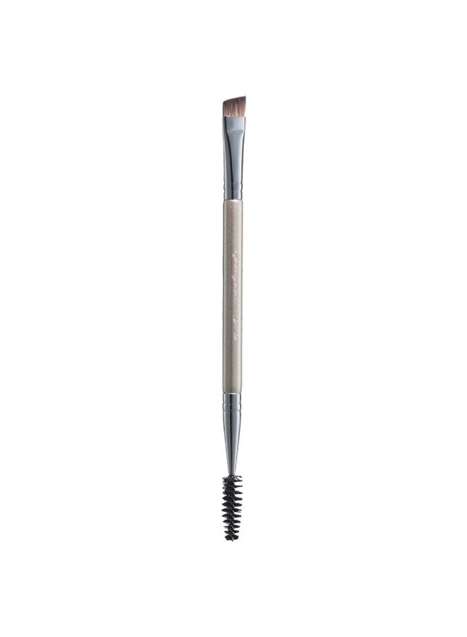 Goood Double-ended Eyebrow Brush, Angled Eyebrow Powder Brush, Professional Makeup Artist Spiral Eyebrow And Eyelash Brush, Flat Head Large Size Eyebrow Drawing Tool