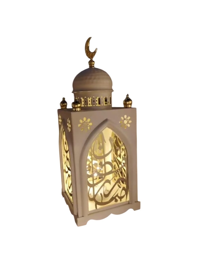 Roman Decorative Metal Ramadan Lantern With LED Lights 35cm - Image 3