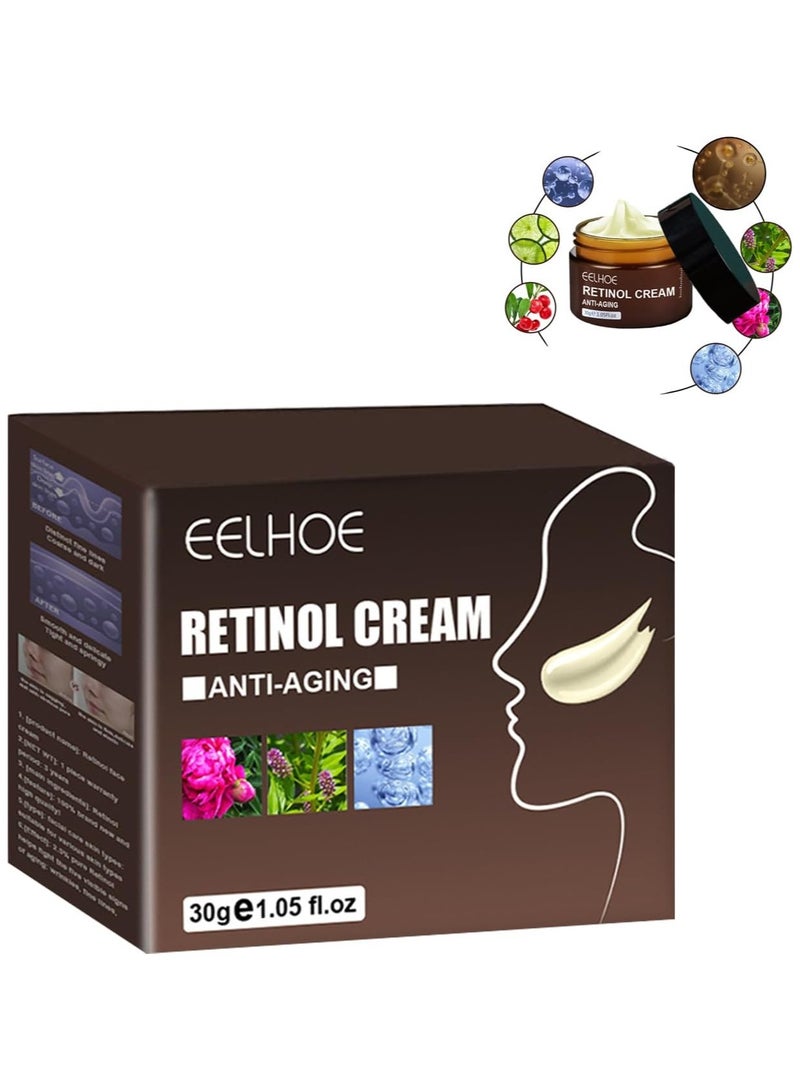 EELHOE Retinol Face Cream, Moisturizing, Prevents Roughness, Bright Skin, Moisturizing Cream, Face Moisturizer, Rough Skin Care, Highly Moisturizing, Skin-friendly Natural Cover, Pore Care, Body Cream - Image 3