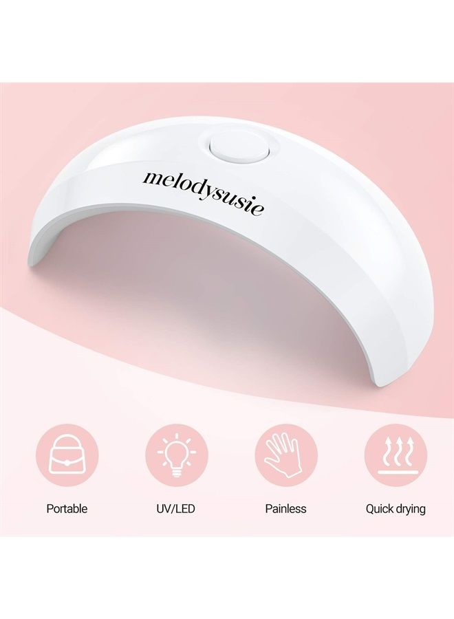 MelodySusie Portable UV LED Nail Lamp for Nail Strips, Mini Pocket UV Light for Gel Nails, Gel x Lamp with 2 Timers for Fast Curing Gel Nail Art, Handheld USB UV Nail Dryer - Image 4