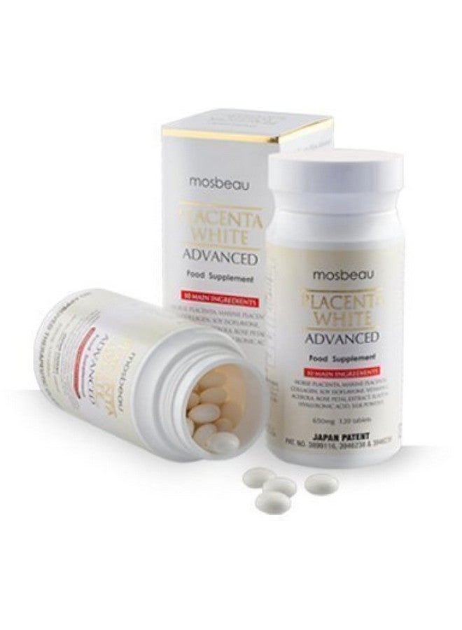 Mosbeau Placenta White Advanced Supplement for Skin Whitening 2015 Japan Patented Twice As Effective As Glutathione (120 Tablets) - Image 1