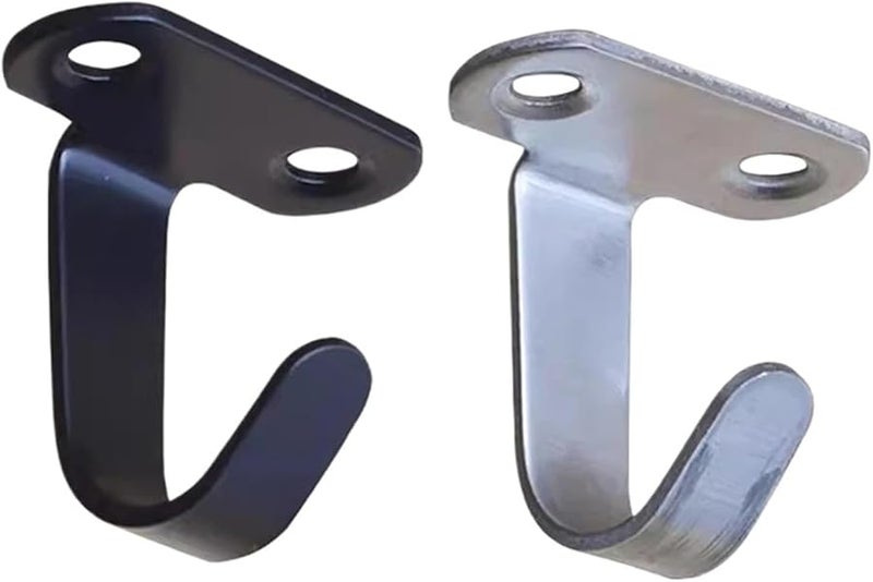 خطافات الفولاذ المقاوم للصدأ تحت الخزانة رف مثبت متين شماعات المناشف والملابس - Image 2