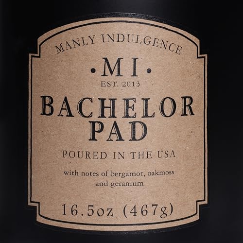 Manly Indulgence Bachelor Pad Scented Candles for Men, 16.5 oz Single Wick, Premium Soy Blend Wax, 60H Burn, Candles for Home Scented – Made in The USA - Image 5