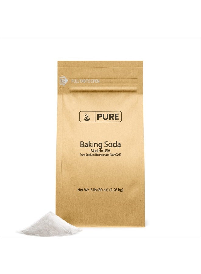 PURE ORIGINAL INGREDIENTS Pure Original Ingredients Sodium Bicarbonate (Baking Soda) (5 lb) Eco-Friendly Packaging, Always Pure, No Fillers Or Additives - Image 1