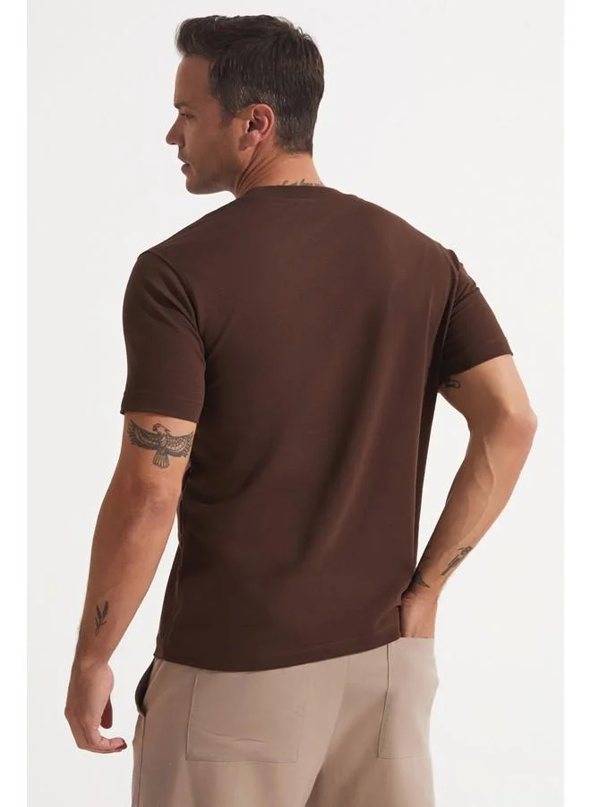 JUNE June Men Printed T-Shirt Brown