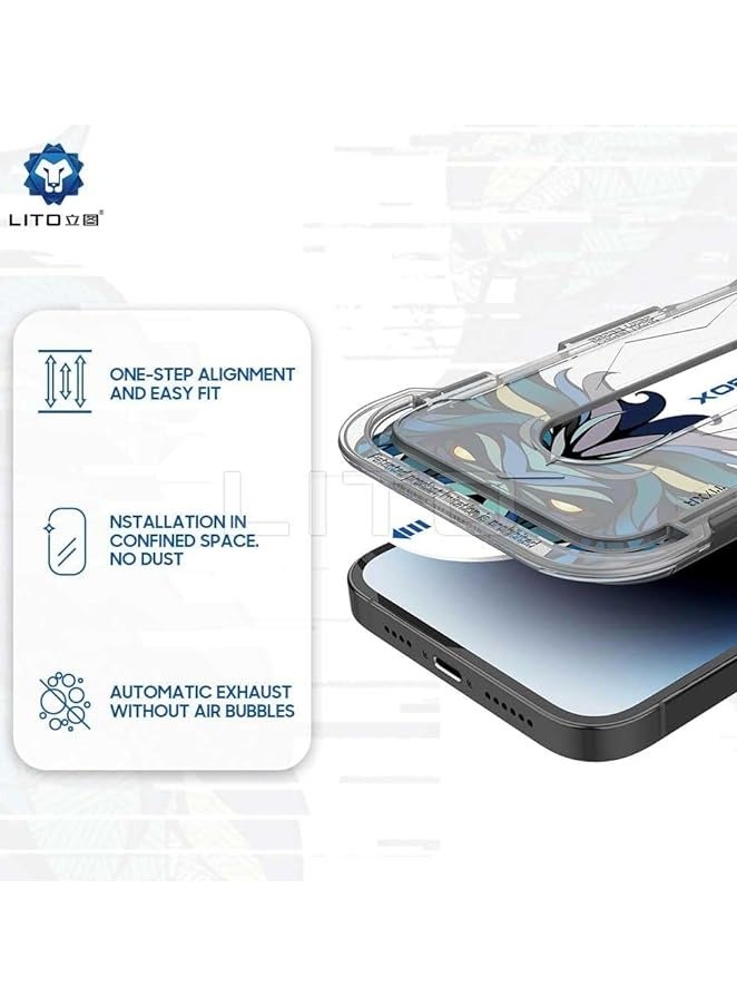 ليتو شاشة حماية زجاجية كاملة لهاتف ايفون 14/13/13 برو ليتو ماجيك بوكس دي بلس تولز - شفاف - Image 4
