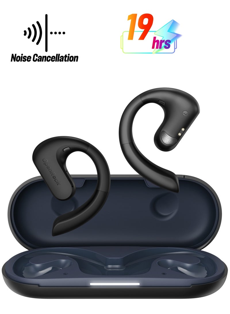 OpenRock Open Ear Headphones, Wireless Hanging Earphones, Bluetooth 5.3 Dual Microphone Call Noise Reduction, 7800 Mah Ultra-Long Standby, Ipx5 Waterproof, Suitable For Outdoor Sports Black - Image 1